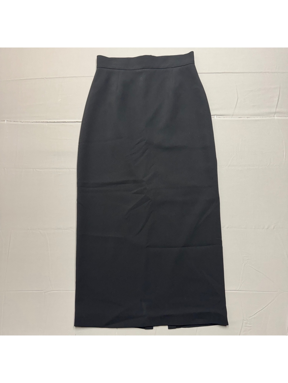 Liz Claiborne Collection Size 4 Black Midi Pencil Skirt High Slit Office Wear